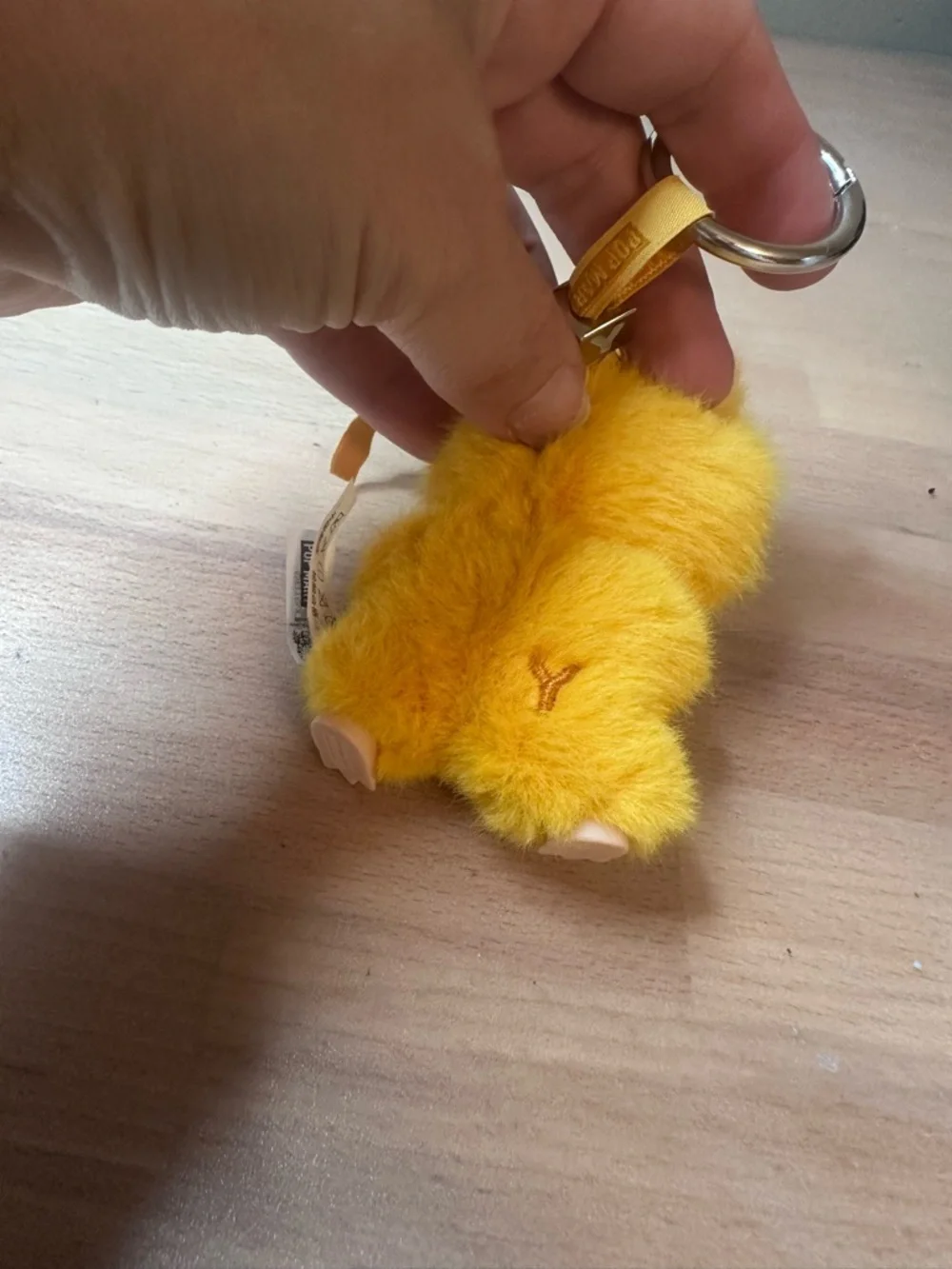 Yellow Labubu (Y) Keychain - Popmart